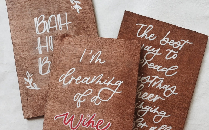 Hand Lettering on Wood Downtown Campbell