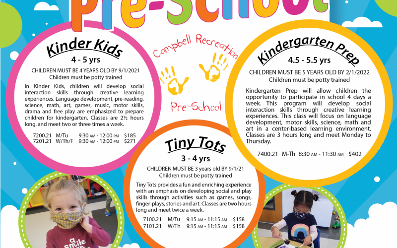 PreSchool Registration Now Open for 20212022! Downtown Campbell