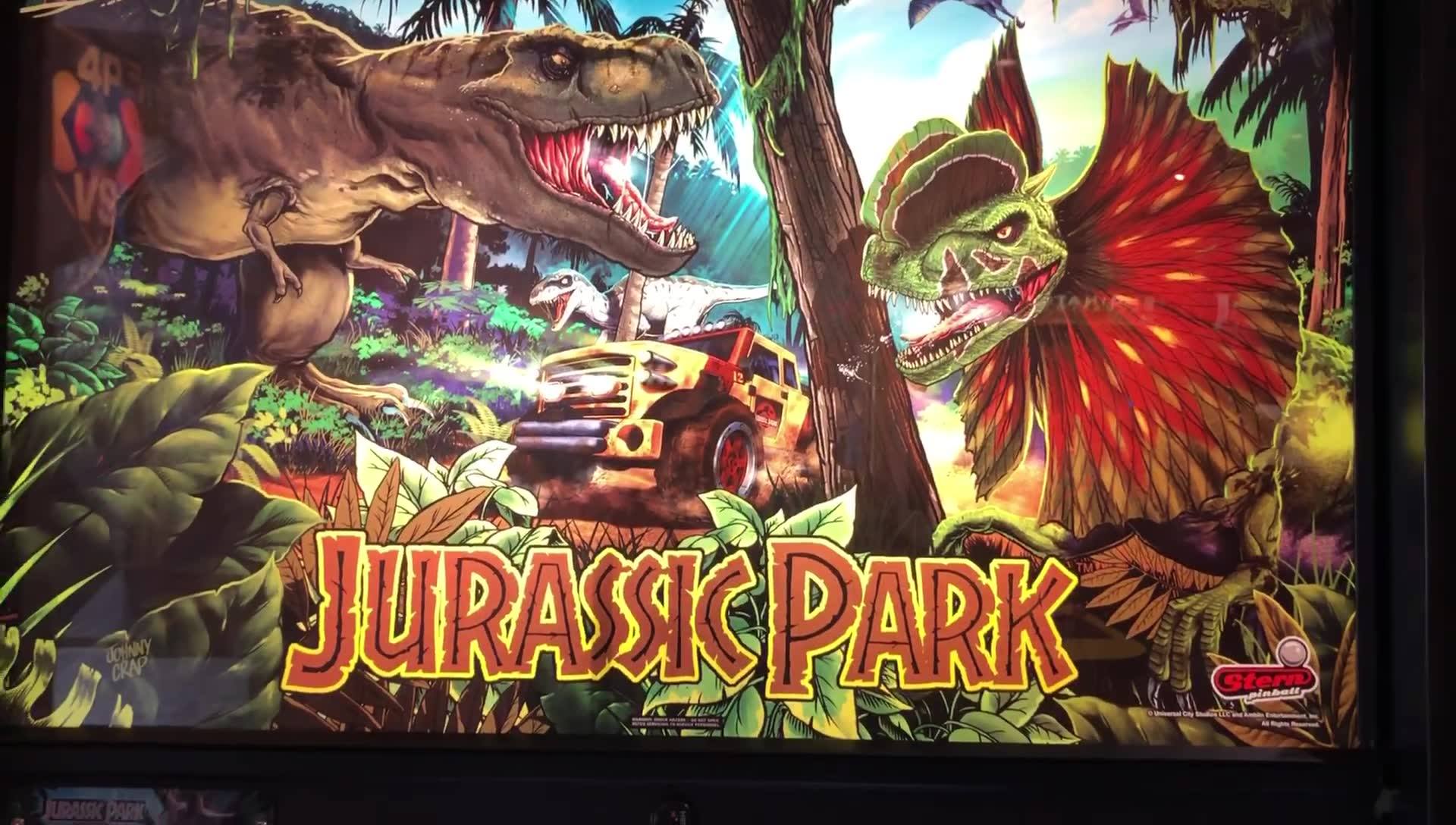 Jurassic Park Pinball now at LvL Up! Downtown Campbell